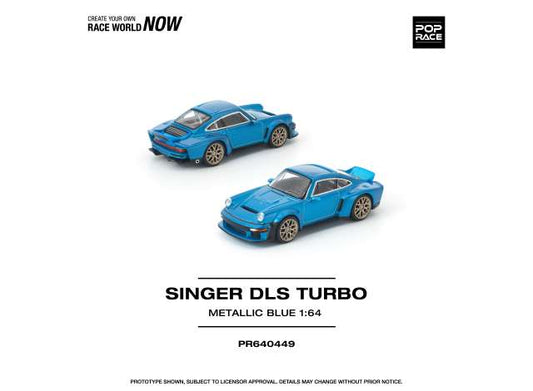 Pre-Order – Singer DLS Turbo, blue 1:64 Pop Race Limited Model (PR640449) – ETA. July/August 2026