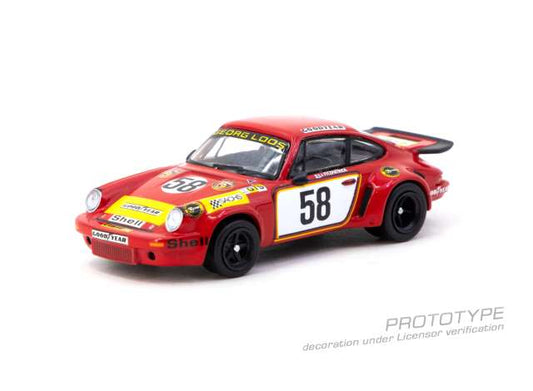 Pre-Order – 1975 Porsche 911 Carrera RSR 3.0 #58 24h Le Mans, red 1:64 Tarmac Model (TC-T64S-024-75LM58) – ETA. September 2026