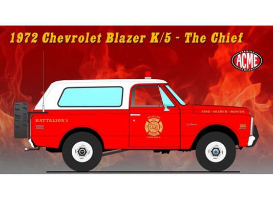 Pre-Order – 1972 Chevrolet Blazer K/5  *The Chief*, red 1:18 Acme Diecast Model (acme1807717) – ETA. July/August 2026