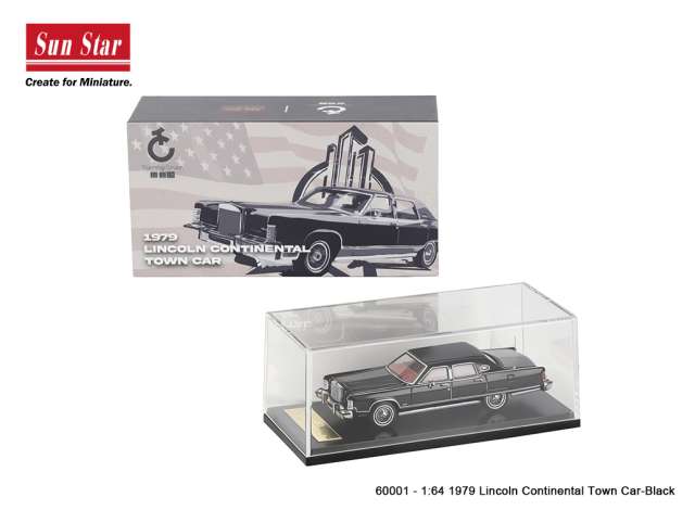 Pre-Order – 1979 Lincoln Continental Town Car, black 1:64 SunStar Model (SUN60001) – ETA. November 2026