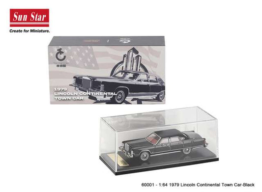1979 Lincoln Continental Town Car, black 1:64 SunStar Model (SUN60001) – ETA. November 2026