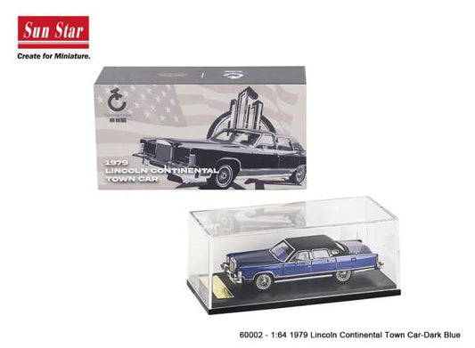 1979 Lincoln Continental Town Car, dark blue 1:64 SunStar Model (SUN60002) – ETA. November 2026