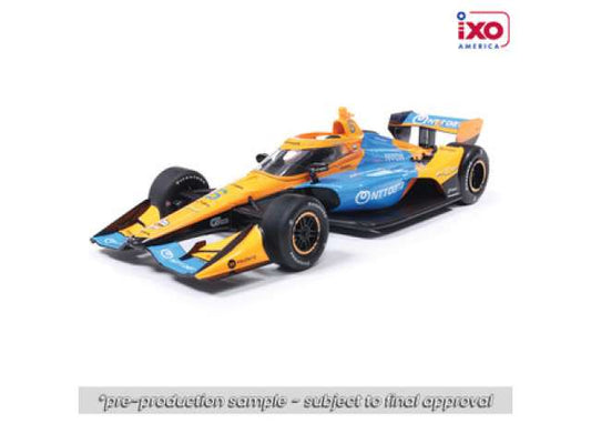 Pre-Order – 2026 NTT INDYCAR Series  #6 Nolan Siegel/Arrow McLaren, TBD (Road Course), blue/orange 1:18 IXO America Model (IND18048) – ETA. July/August 2026