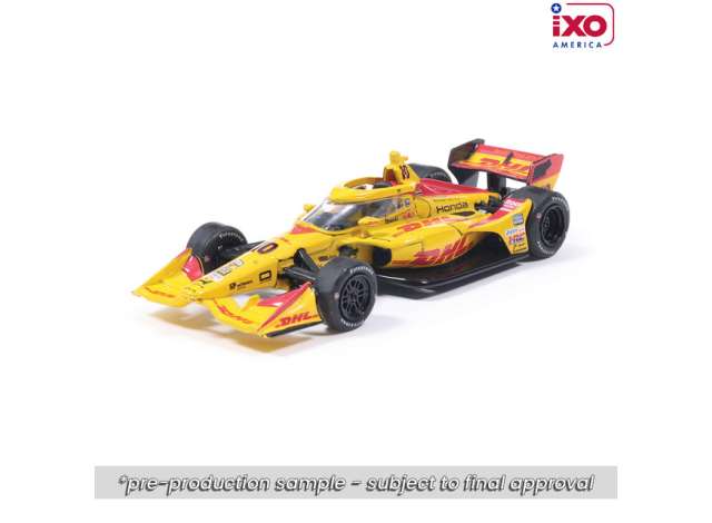 Pre-Order – 2026 NTT INDYCAR Series #10 Alex Palou/Chip Ganassi Racing, TBD (Road Course), yellow/red 1:64 IXO America Model (IND64044) – ETA. October/November 2026