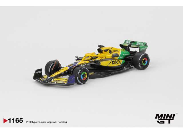 Pre-Order – 2024 Mclaren MCL38 #81 Oscar Piastri Monaco GP 2nd Place, yellow/green 1:64 Mini GT Model (MGT01165BL) – ETA. September 2026