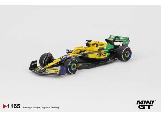 Pre-Order – 2024 Mclaren MCL38 #81 Oscar Piastri Monaco GP 2nd Place, yellow/green 1:64 Mini GT Model (MGT01165BL) – ETA. September 2026