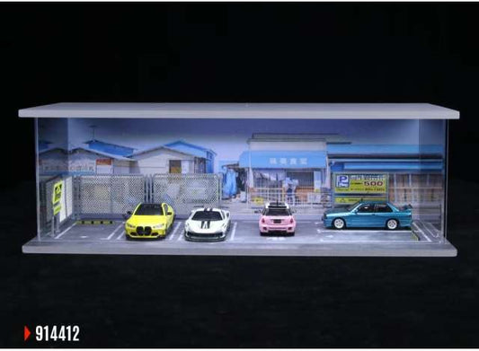 Pre-Order – Diorama Canteen parking lot with light, various 1:64 Black Box Diorama Model (MO914412) – ETA. July/August 2026
