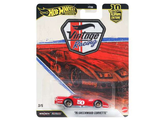 Pre-Order – 1976 Greenwood Corvette #50, red 1:64 Hotwheels Model (hwmvJKF24) – ETA. July/August 2026