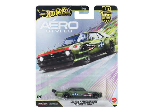 Pre-Order – Custom 1970 Chevrolet Nova, green 1:64 Hotwheels Model (hwmvJKF37) – ETA. October 2026
