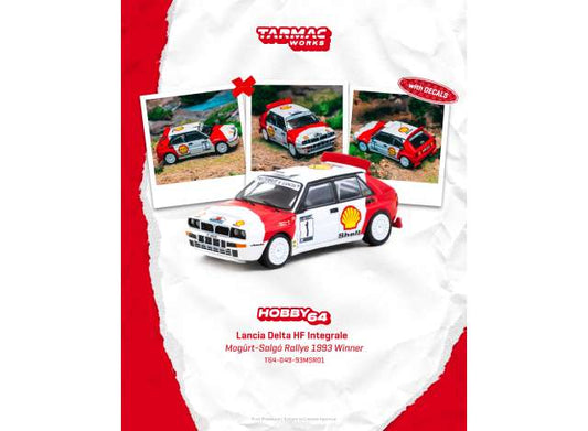 Pre-Order – Lancia Delta HF Integrale #1 László Sen Ranga/Erno Büki Mogürt-Salgó Rallye 1993 Winner, white/red 1:64 Tarmac Model (TC-T64-049-93MSR01) – ETA. September 2026