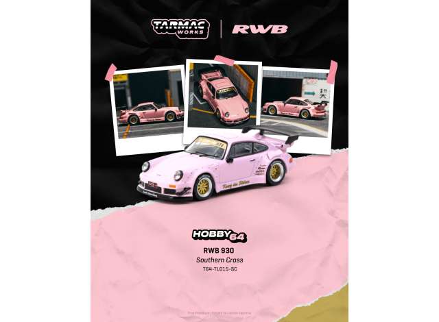 Pre-Order – RWB 930 Southern Cross, pink 1:64 Tarmac Model (TC-T64-TL015-SC) – ETA. September 2026