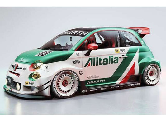 Pre-Order – 2025 Fiat 500 595 Abarth Liberty W. body kit Tributo/Alitalia, white/green/red 1:18 Solido Model (soli1815402) – ETA. September 2026