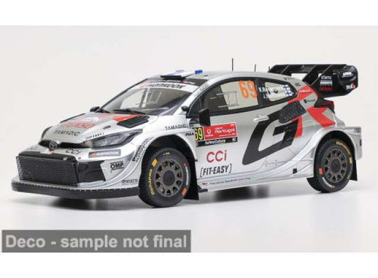 Pre-Order – 2025 Toyota GR Yaris Rally1, Rally Portugal #69 K.Rovanperä/J.Halttunen, silver 1:18 IXO Models Model (ixo18rmc250) – ETA. July/August 2026