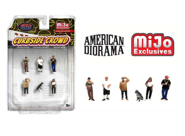 Figure set - Curbside Crowd 1:64 American Diorama Model