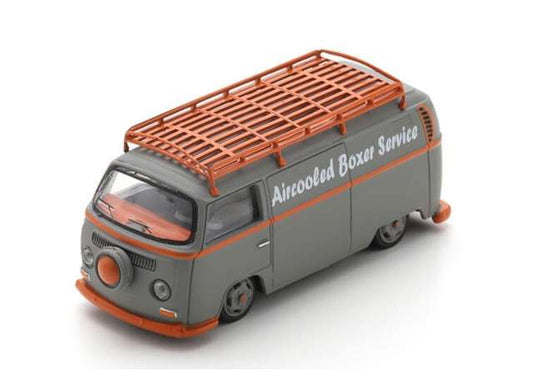 Pre-Order – Volkswagen T2 Lowrider *Aircooled Boxer Service*, grey/orange 1:64 Schuco Model (schucoS64U00014) – ETA. September 2026
