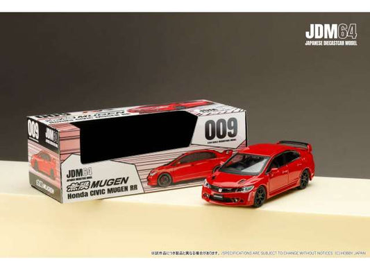 Pre-Order – Honda Civic Mugen RR (FD2), Milano red 1:64 Hobby Japan Model (HJDM009-15) – ETA. July/August 2026