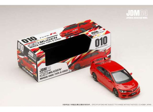 Pre-Order – Mugen Civic Type R (FD2), Milano red 1:64 Hobby Japan Model (HJDM010-18) – ETA. July/August 2026