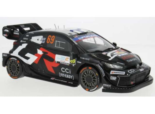 Pre-Order – 2025 Toyota GR Yaris Rally1, #69 K.Rovanperä/J.Halttunen  Rally Islas Canaris, black 1:18 IXO Models Model (ixo18rmc249A) – ETA. July/August 2026