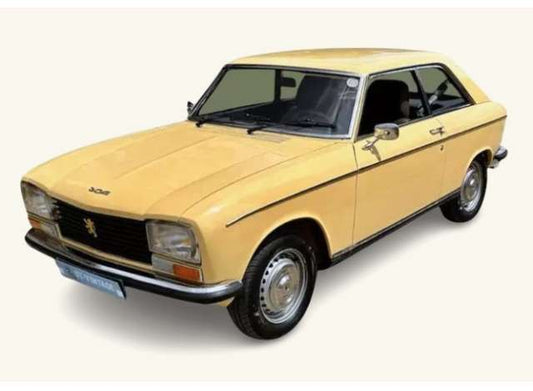 Pre-Order – 1974 Peugeot 304 Coupé S, Corn Yellow 1:18 Norev Model (nor184990) Stocks Due October 2026