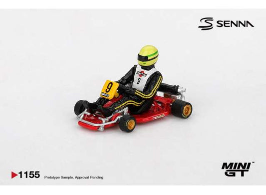 Pre-Order – 1981 Senna Kart Formula K #9 Ayrton Senna Da Silva Karting World Championship, red 1:64 Mini GT Model (MGT01155BL) – ETA. September 2026
