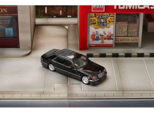 Pre-Order – Mercedes-Benz W140, black/grey 1:64 Street Weapon Model (STW235) – ETA. July/August 2026