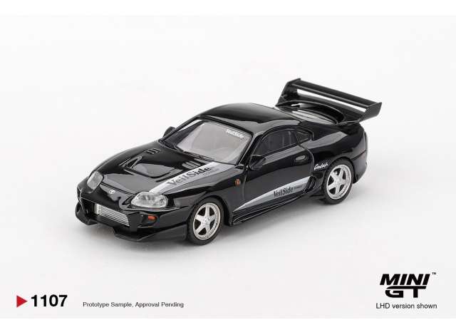 Pre-Order – 2011 Toyota Supra MK4 (A80) Veilside Combat V-II, black 1:64 Mini GT Model (MGT01107BL) – ETA. September 2026