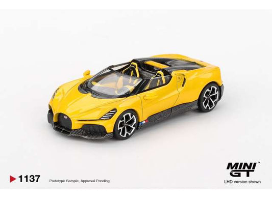 Pre-Order – 2023 Bugatti W16, Mistral yellow 1:64 Mini GT Model (MGT01137L) – ETA. September 2026