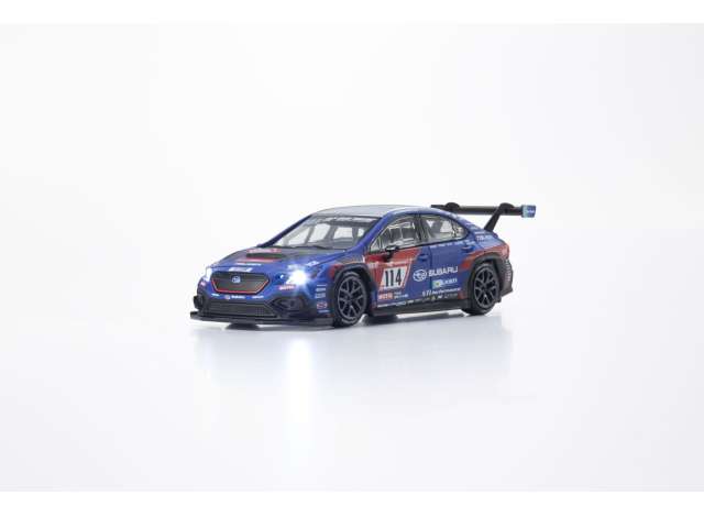 Pre-Order – 2023 Subaru WRX STI NBR with book (led system), blue/red 1:64 Kyosho Model (KYO07129N23E) – ETA. September 2026