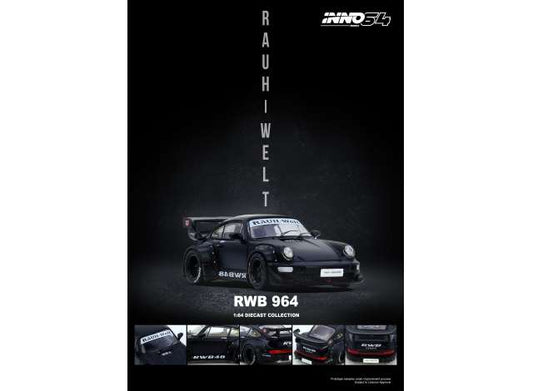 Pre-Order – RWB 964, black matt 1:64 Inno Models Model (IN64-RWB964-BM) – ETA. July/August 2026
