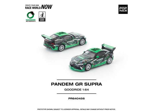 Pre-Order – Pandem GR Supra *Goodride*, black/green 1:64 Pop Race Limited Model (PR640456) – ETA. July/August 2026