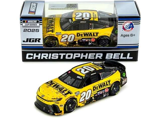 2025 Toyota Camry #20 Christopher Bell * DEWALT* yellow/black 1:64 Action Racing Collectibles Model