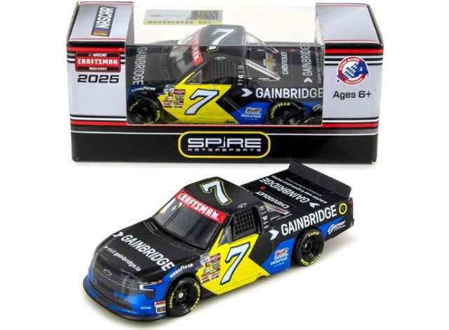 2025 Chevrolet Silverado #7 Kyle Busch *Gainbridge Atlanta Win*, black/blue/yellow 1:64 Action Racing Collectibles Model