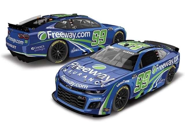 2025 Chevrolet #99 Daniel Suarez *Freeway Insurance*, blue/green 1:64 Action Racing Collectibles Model