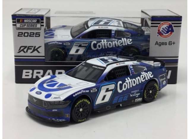 2025 Ford Mustang #6 Brad Keselowski *Kroger/Cottonelle*, white/blue 1:64 Action Racing Collectibles Model