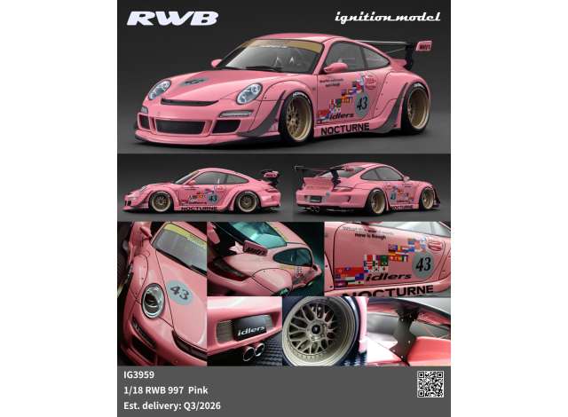 Pre-Order – RWB 997, pink 1:18 Ignition Model (IG3959) – ETA. October/November 2026