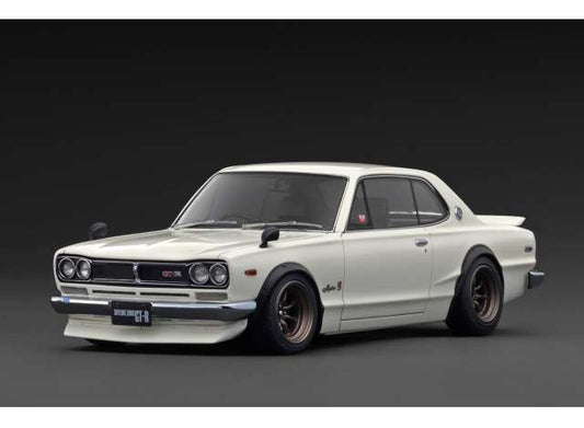 Pre-Order – Nissan Skyline 2000 GT-R (KPGC10), white ivory 1:18 Ignition Model (IG4033) – ETA. October/November 2026