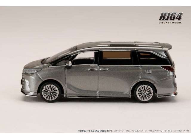 Pre-Order – Lexus LM Customized Version 6 seater 500h, sonic titanium 1:64 Hobby Japan Model (HJ645076BS) – ETA. July/August 2026