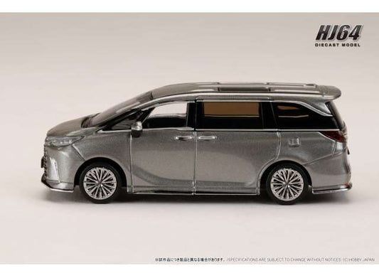 Pre-Order – Lexus LM Customized Version 6 seater 500h, sonic titanium 1:64 Hobby Japan Model (HJ645076BS) – ETA. July/August 2026