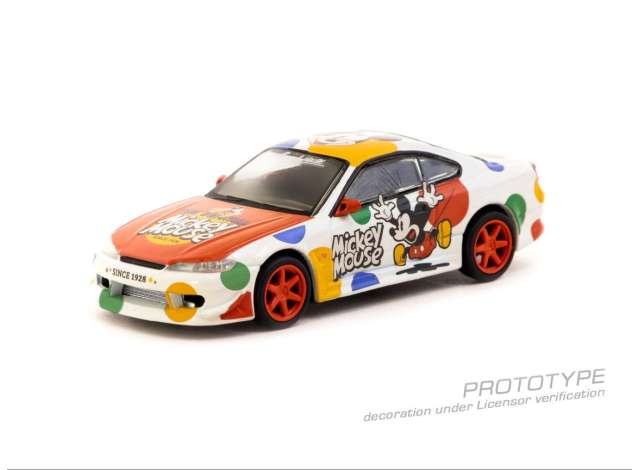Pre-Order – Vertex Silvia S15 *Mickey Mouse*, varios 1:64 Tarmac Model (TC-T64G-023-MK) – ETA. September 2026