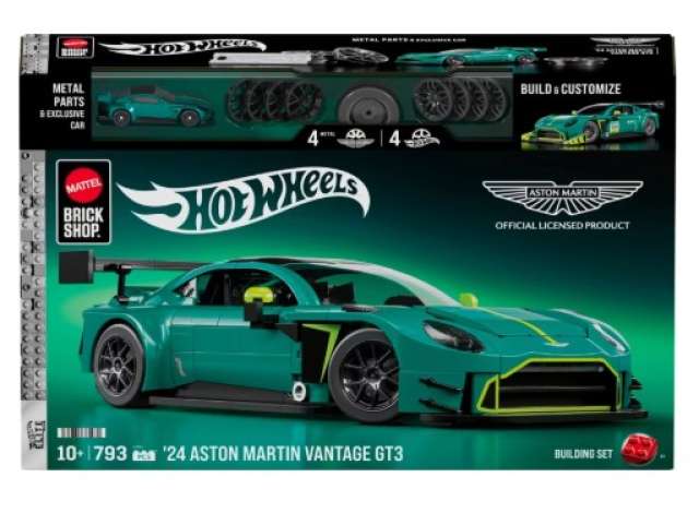 Pre-Order – Brick Shop *Hot Wheels Elite series* 2024 Aston Martin Building Set 1:16 Hotwheels Brick Shop Model (HWBSJLF51) – ETA. November 2027