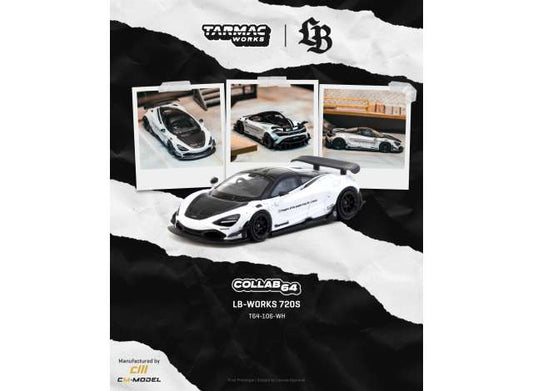 Pre-Order – McLaren LB-Works 720S, white 1:64 Tarmac Model (TC-T64-106-WH) – ETA. September 2026