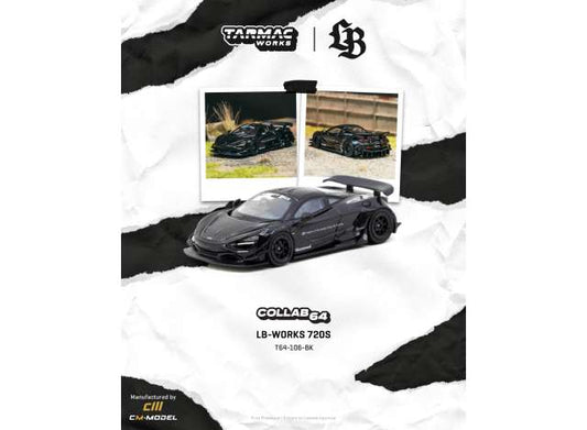 Pre-Order – McLaren LB-Works 720S, black 1:64 Tarmac Model (TC-T64-106-BK) – ETA. September 2026
