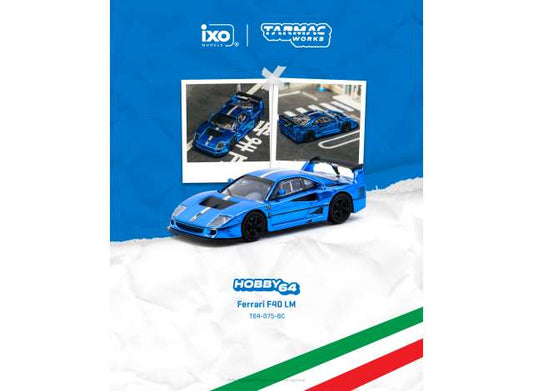 Pre-Order – Ferrari F40 LM, chrome blue 1:64 Tarmac Model (TC-T64-075-BC) – ETA. September 2026