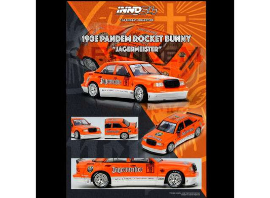 Pre-Order – Rocket Bunny 190E Pandem, orange 1:64 Inno Models Model (IN64-190EP-JGMT) – ETA. September 2026