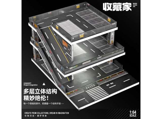 Pre-Order – Parking building B, various 1:64 Black Box Diorama Model (SCJ-73449B) – ETA. July/August 2026