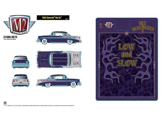 Pre-Order – 1956 Chevrolet Bel Air, purple 1:64 M2 Machines Model (M2-31500HS73) – ETA. July/August 2026