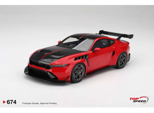 Pre-Order – 2025 Ford Mustang GTD, race red 1:18 Top Speed Model (TS0674) – ETA. September 2026