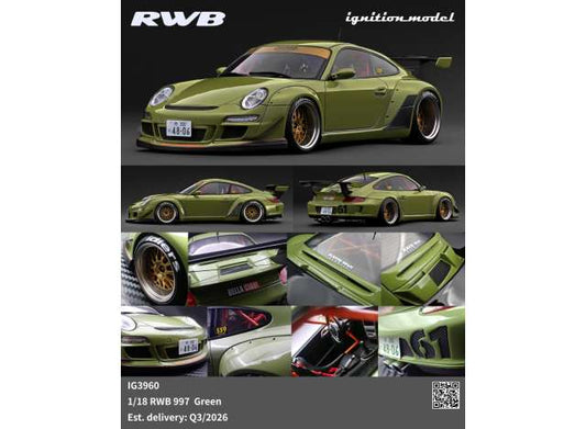 Pre-Order – RWB 997, green 1:18 Ignition Model (IG3960) – ETA. October/November 2026