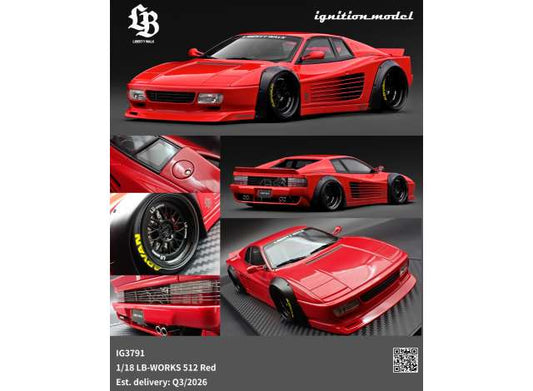 Pre-Order – LB-WORKS 512, red 1:18 Ignition Model (IG3791) – ETA. October/November 2026
