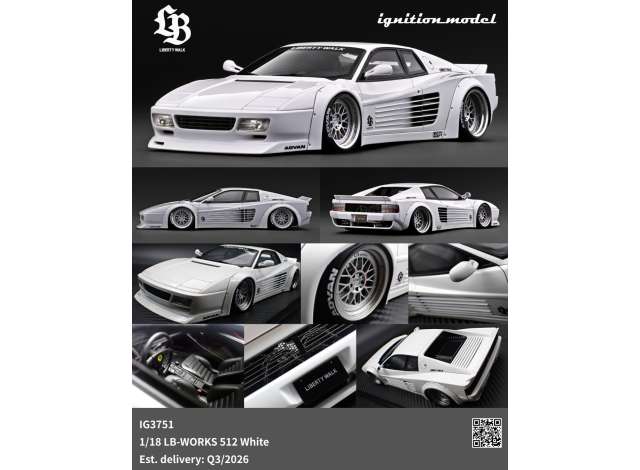 Pre-Order – LB-WORKS 512, white 1:18 Ignition Model (IG3751) – ETA. October/November 2026